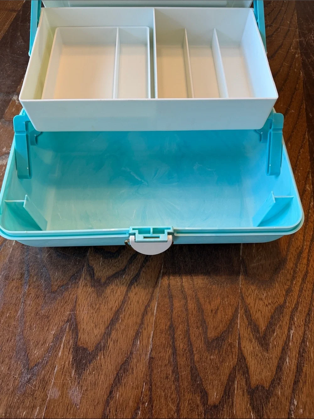 80s Caboodles Light Blue Makeup Organizer Case- Limited addition and unused.